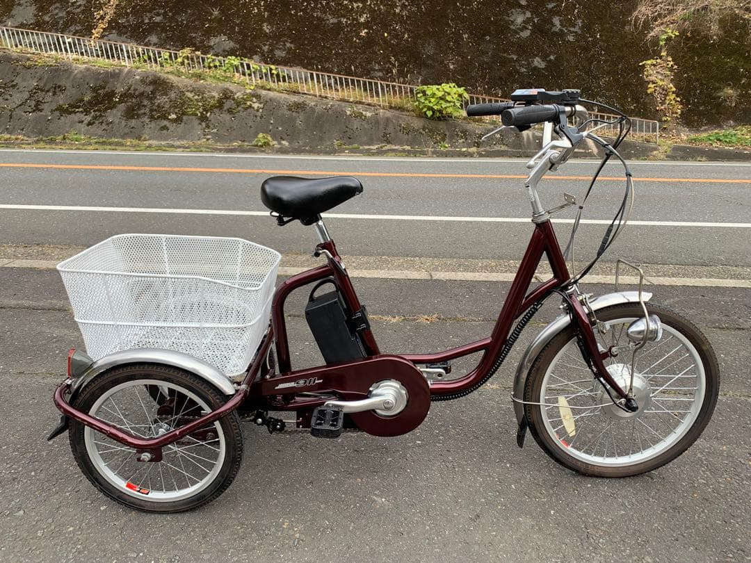 【動作確認済】送料無料 電動アシスト三輪自転車 5.8Ah 20-16インチ