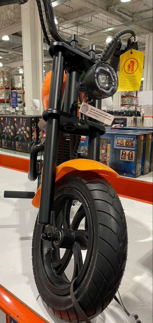 ハイパーゴーゴー 子ども用電動乗用 バイク　コストコ　オレンジ色