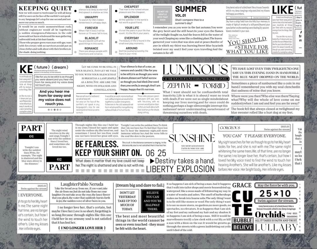 ⭐️SALE⭐️ 壹洱原创《杂志手札》海外マスキングテープ　マステ 【2557】