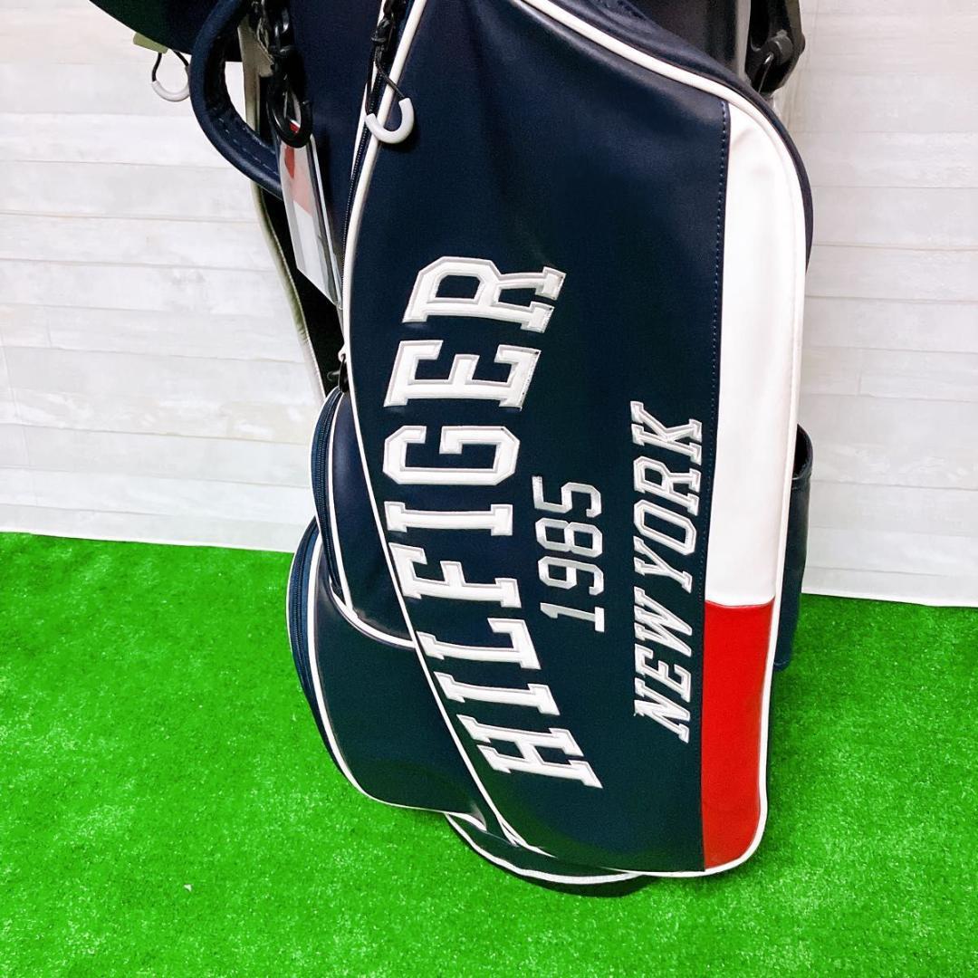 【極美品】トミーヒルフィガー ゴルフキャディバッグ 9型 ネイビー 2022年製