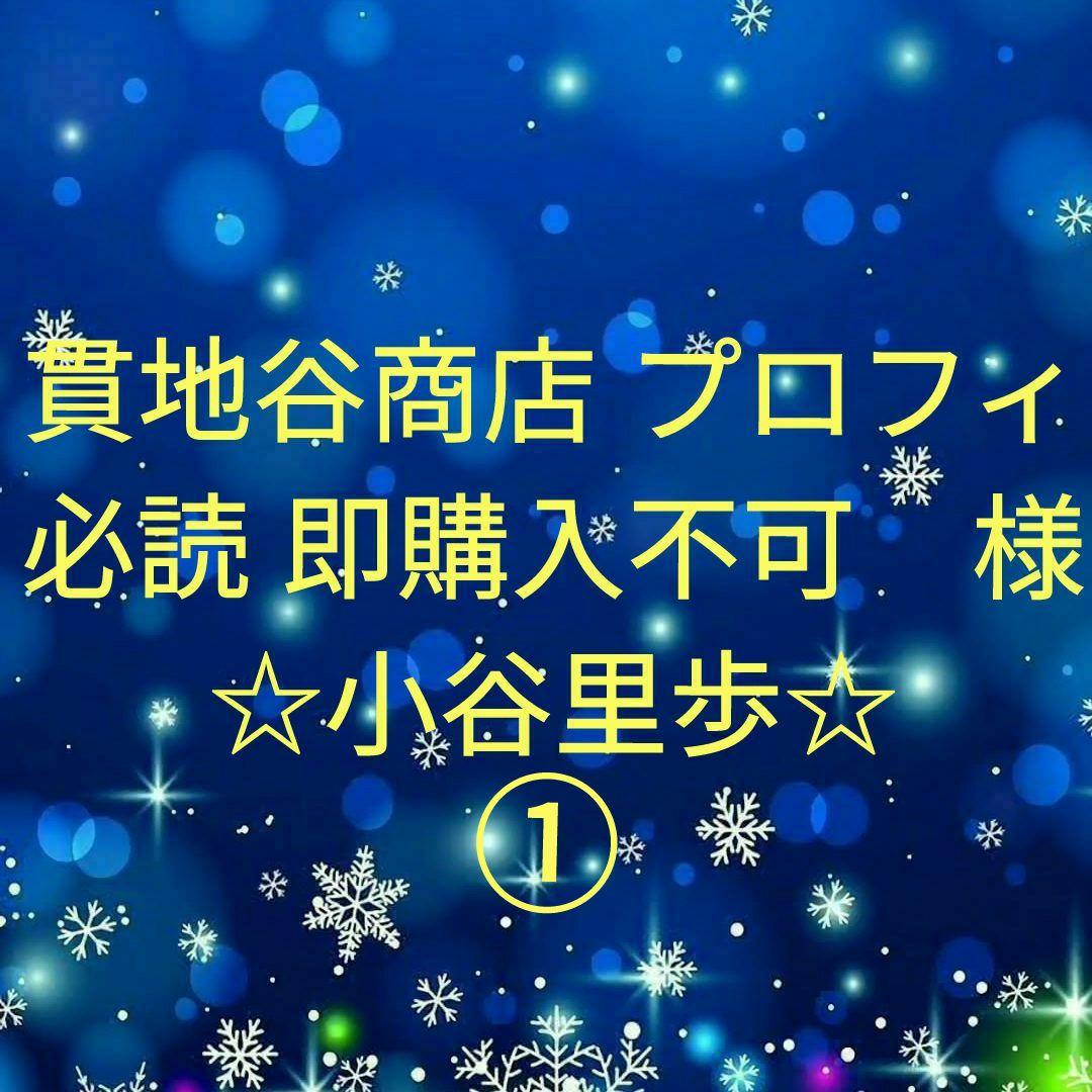 貫地谷商店 プロフィ必読 即購入不可　　小谷里歩セット①