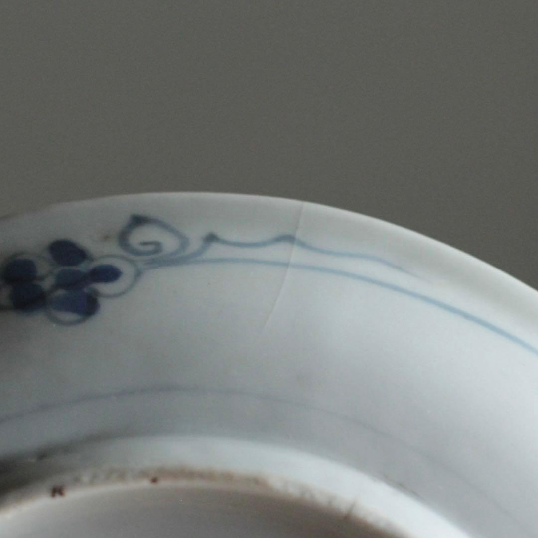 染付 捻文 皿 古美術 古道具 アンティーク 江戸時代 古伊万里