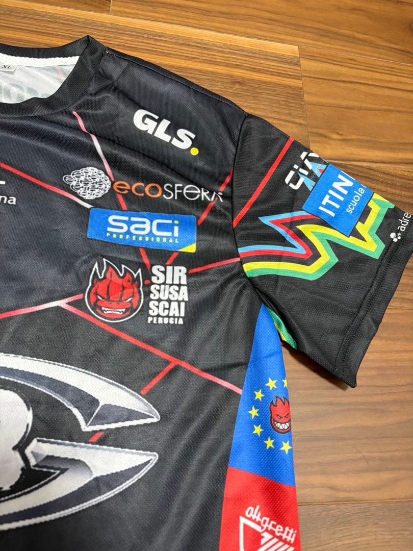 【激レア/新品】セリエA ペルージャ ジャネッリ選手応援シャツ　フルロゴ入り