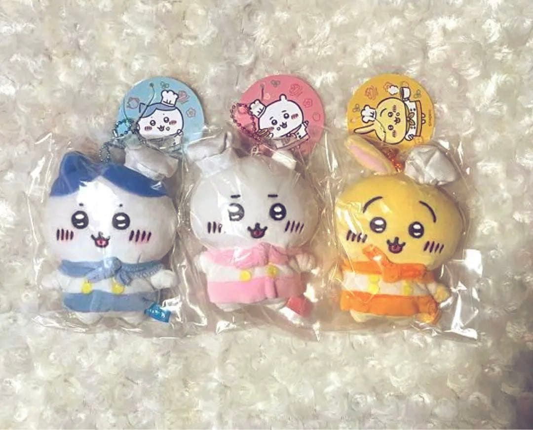 新品未使用　ちいかわ　カフェのコックさん　マスコット　ハチワレ　うさぎ