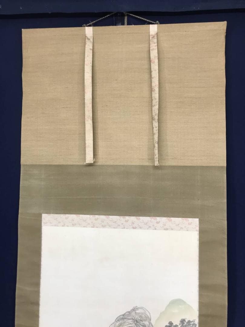 【真作】静雪/蓬莱山/高砂図/山水図/祝事山水図/掛軸/名家伝来/AC-122