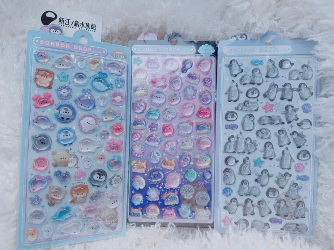 【正規品】ボンボンドロップシール3枚セット　江ノ島水族館