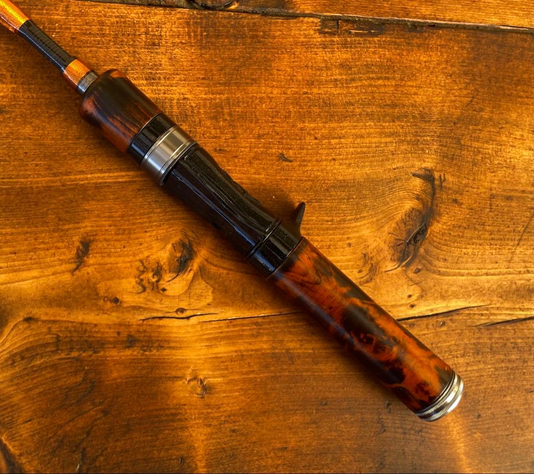 トラウトロッド　4ft9inch ウッドグリップ　ベイトテレスコロッド　渓流釣り