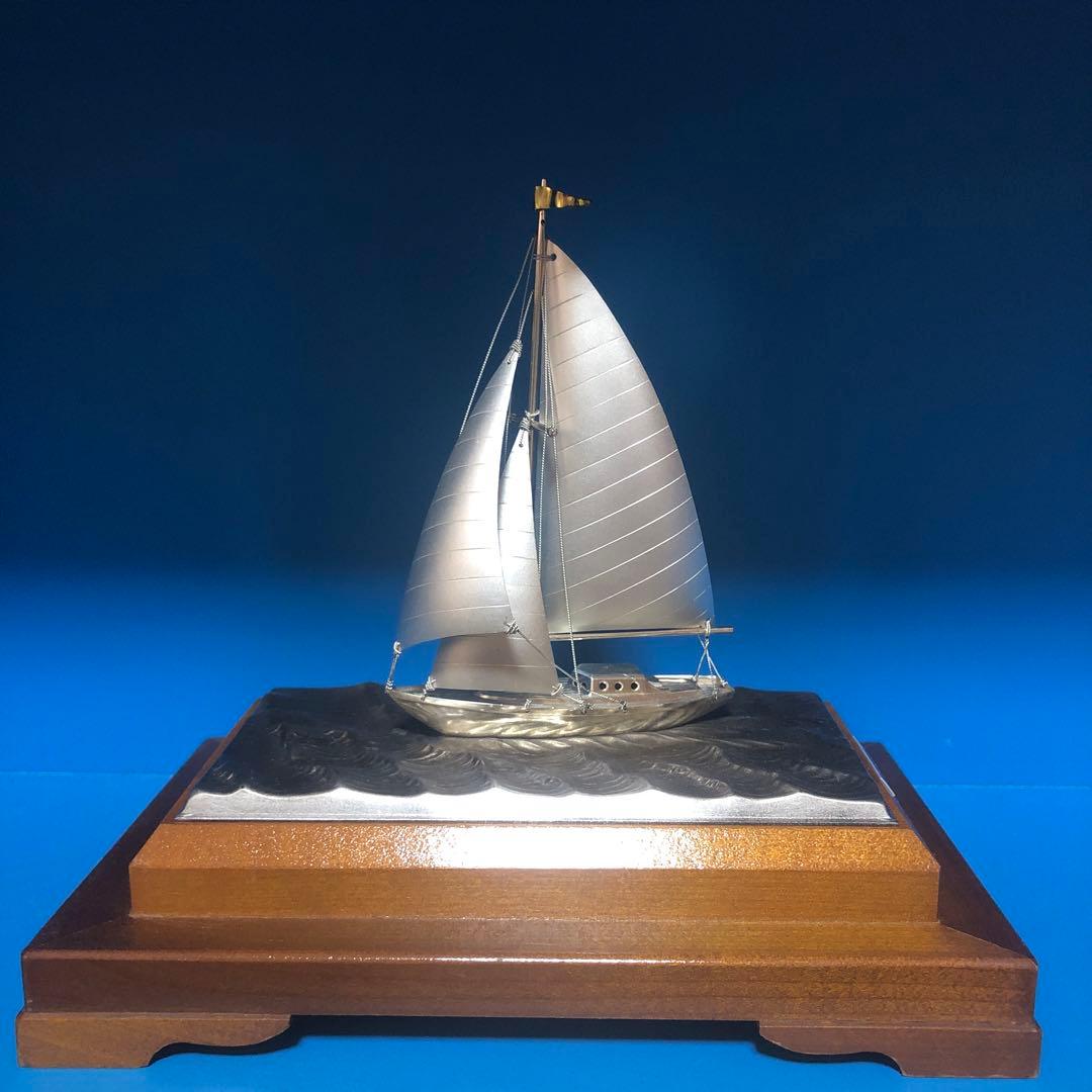 ヨット TAKEHIKO 武比古　シルバー 彫刻　帆船