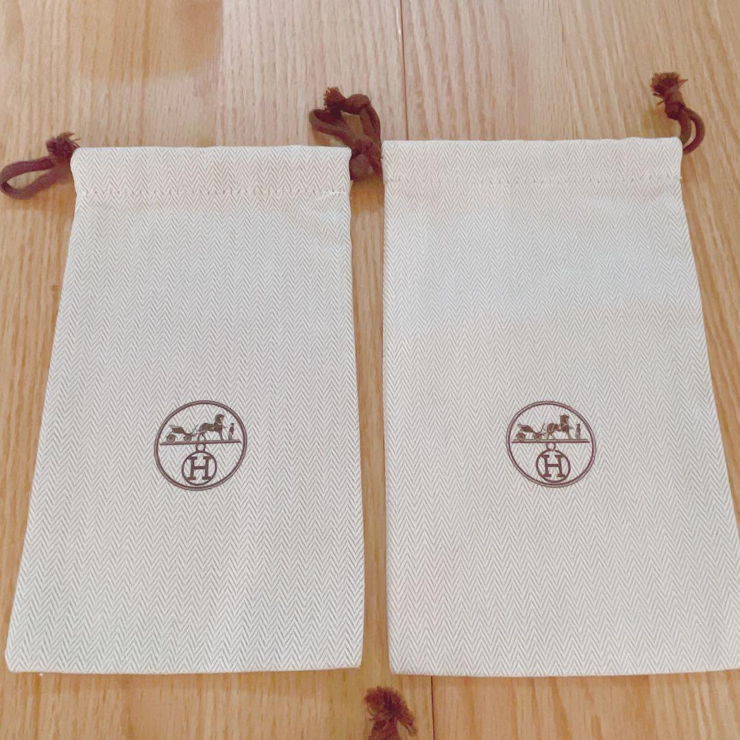 極美品 HERMES 保存袋 4枚セット 21×12.5cm