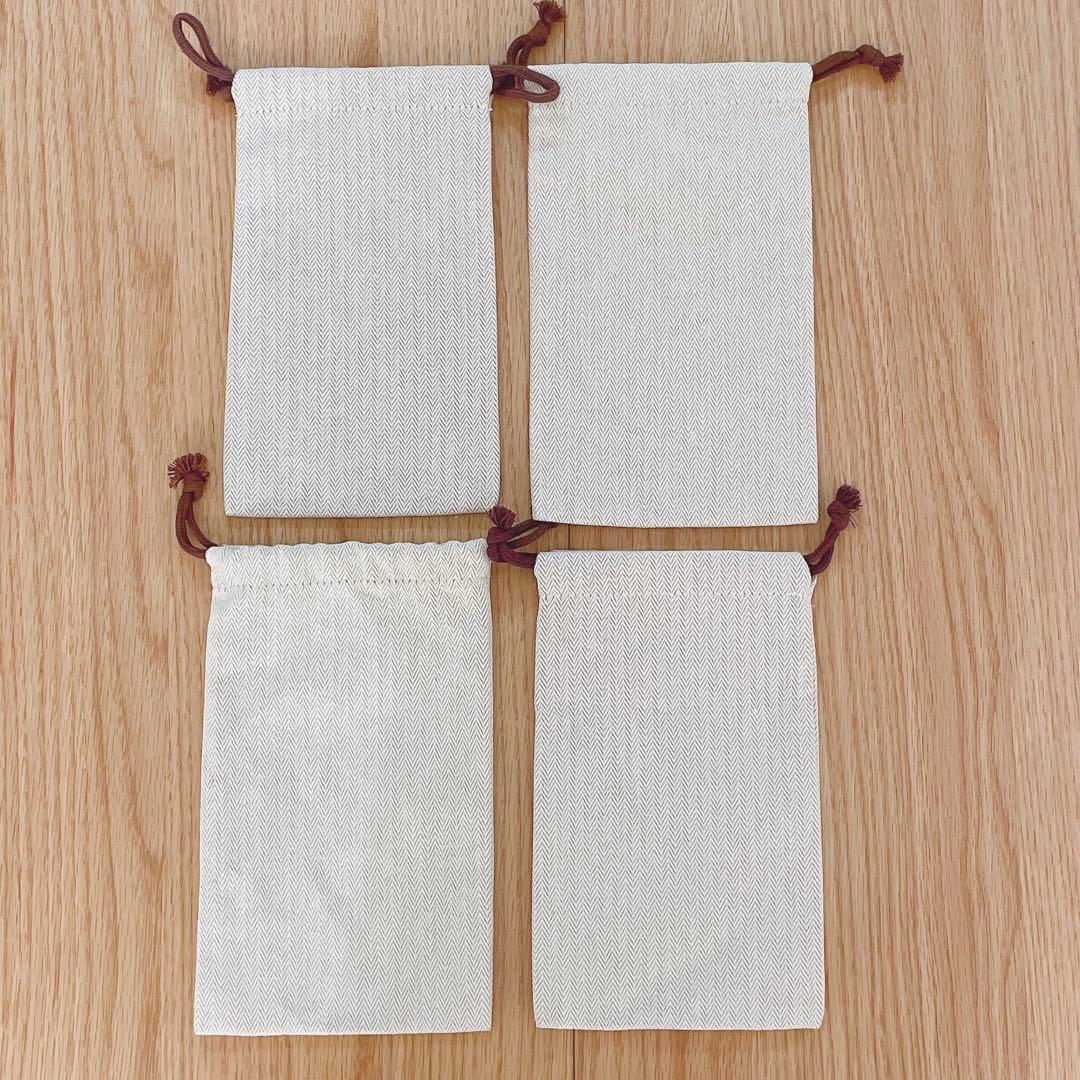 極美品 HERMES 保存袋 4枚セット 21×12.5cm