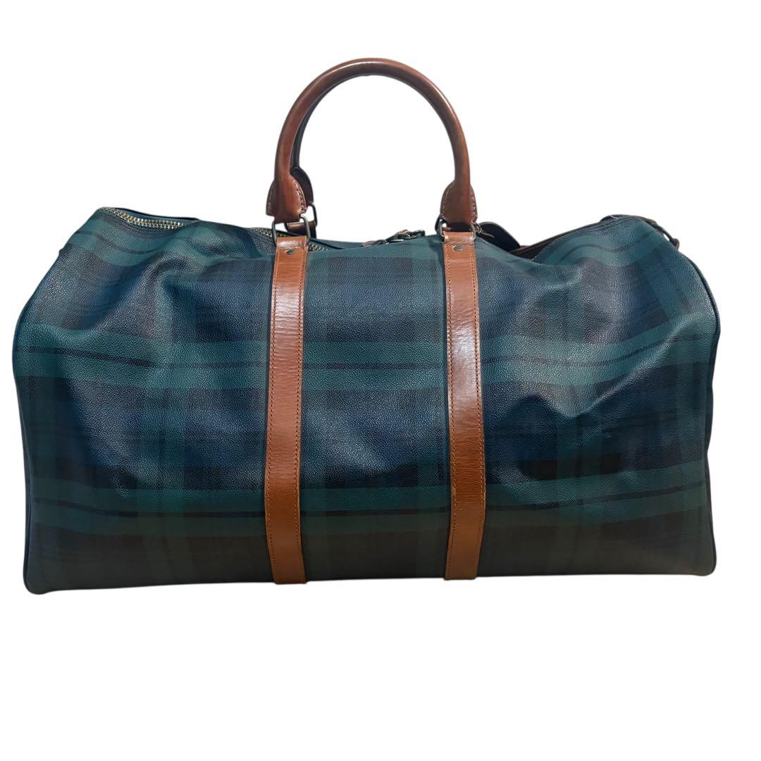 美品 ポロラルフローレン ボストンバッグ 2way チェック PVC 大容量