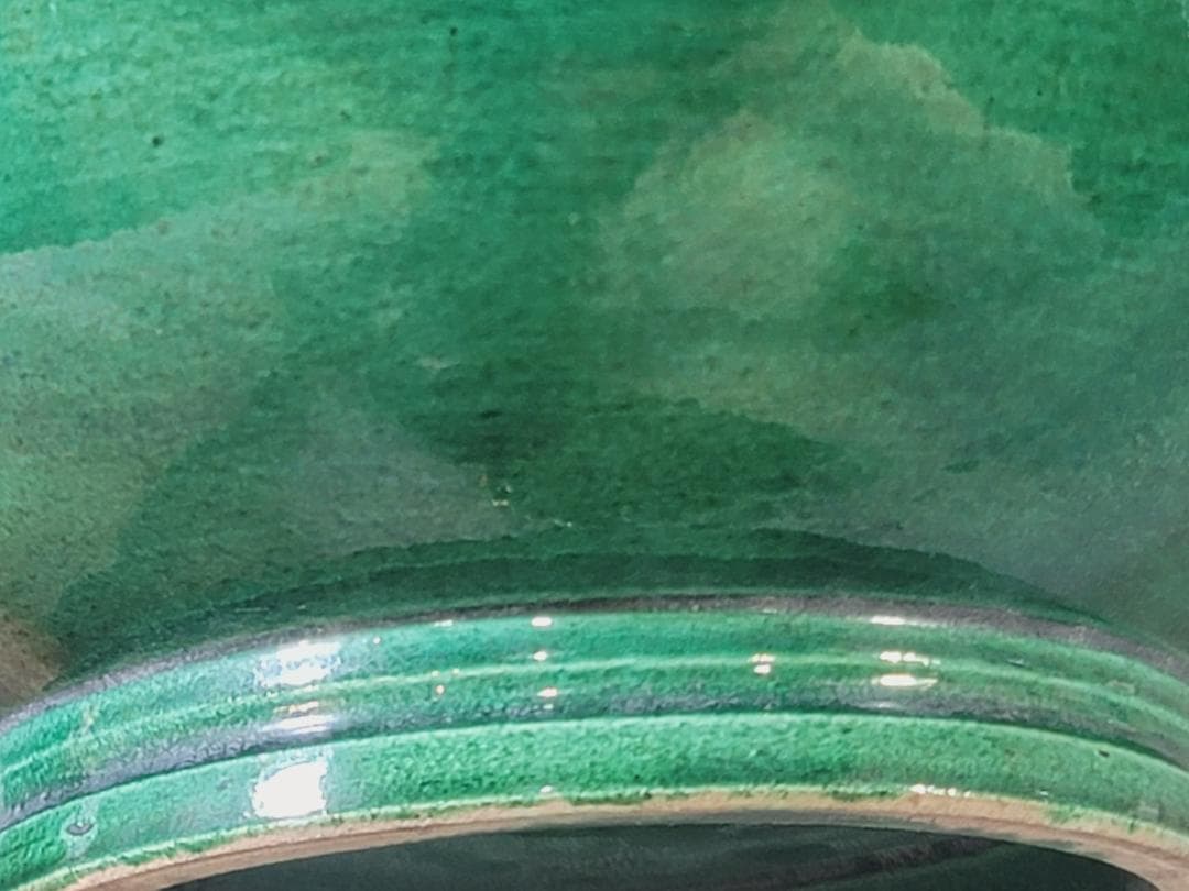 茶道具 永楽善五郎 青交趾菓子鉢 共箱 DT750