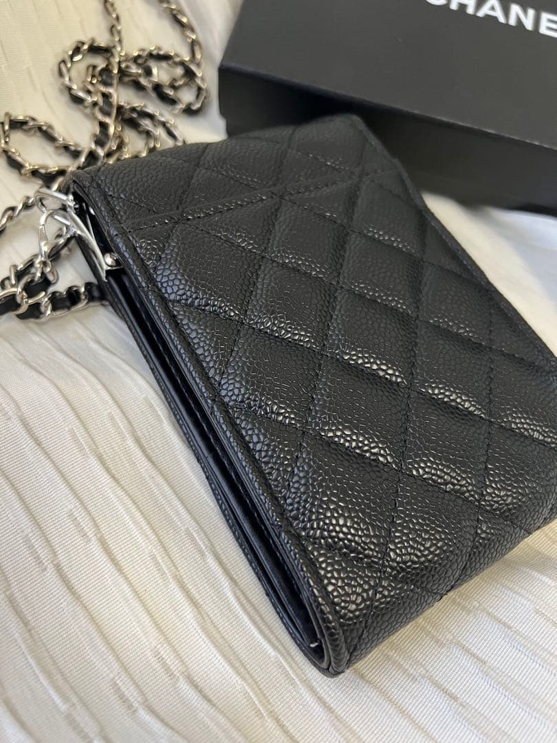 J*●様 CHANEL ブラック キルティングポーチ　ノベルティ