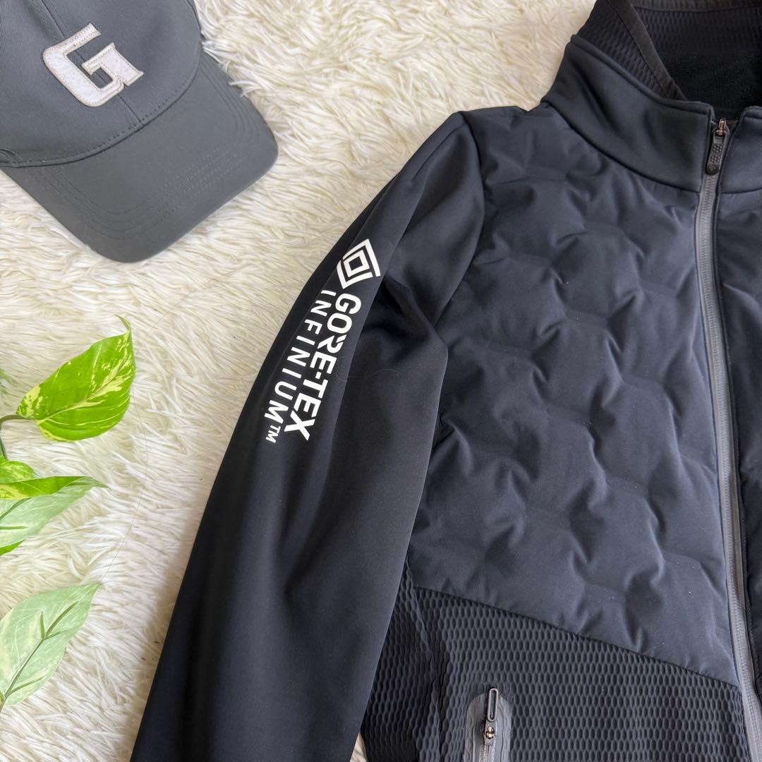 【デサントゴルフ】美品ダウンジャケット g-arc Lサイズ メンズ ブラック