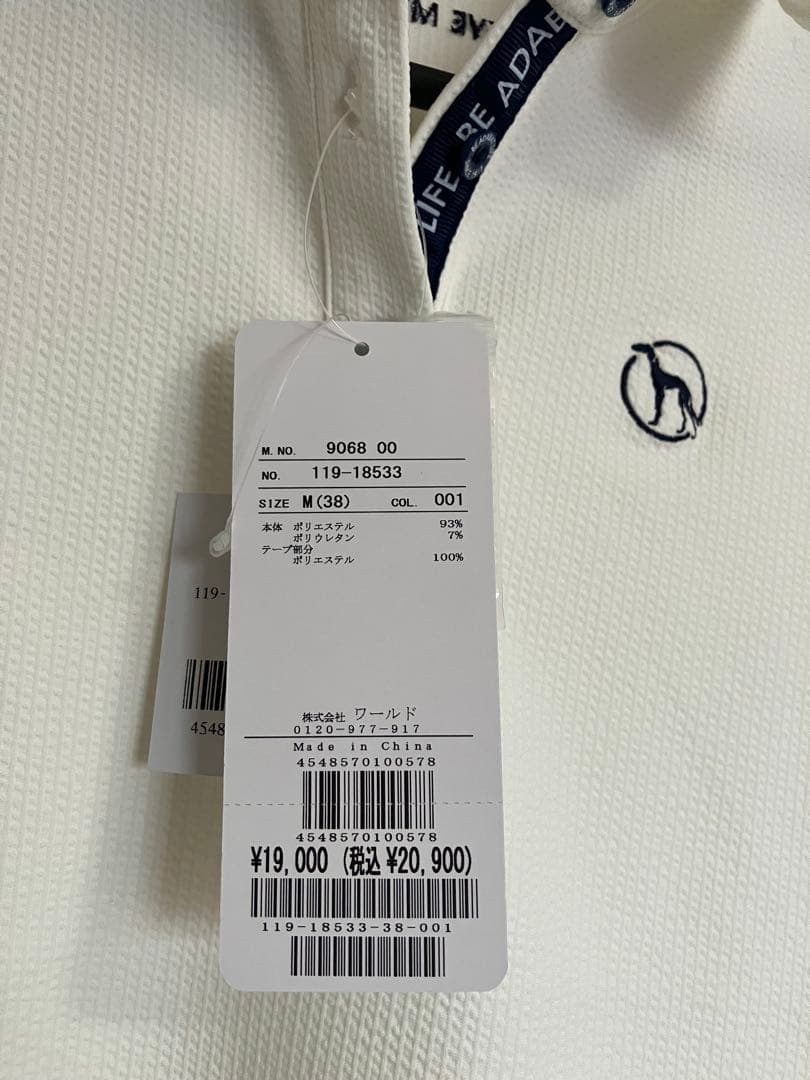大幅値下げ　ゴルフシャツ　レディース　白　新品　Ｍサイズ　adabat