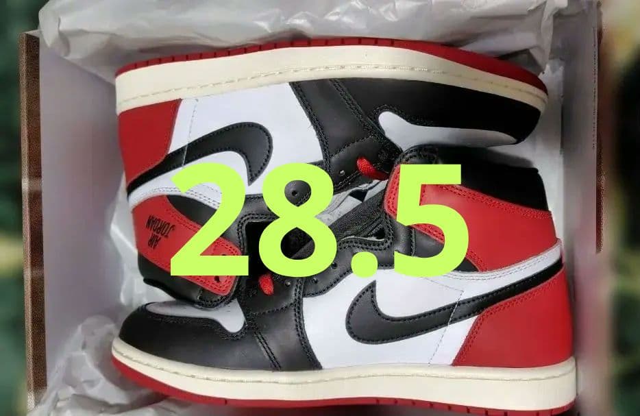 【未使用】NIKE Air Jordan 1 BlackToeつま黒 28.5