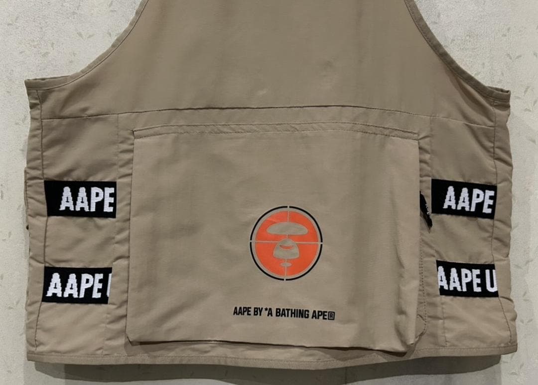 ＊エイプ AAPE BY A BATHING APE フィッシング ベスト F