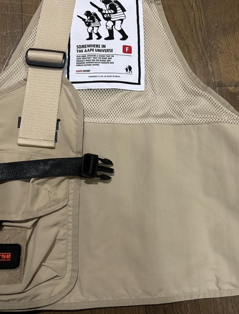 ＊エイプ AAPE BY A BATHING APE フィッシング ベスト F