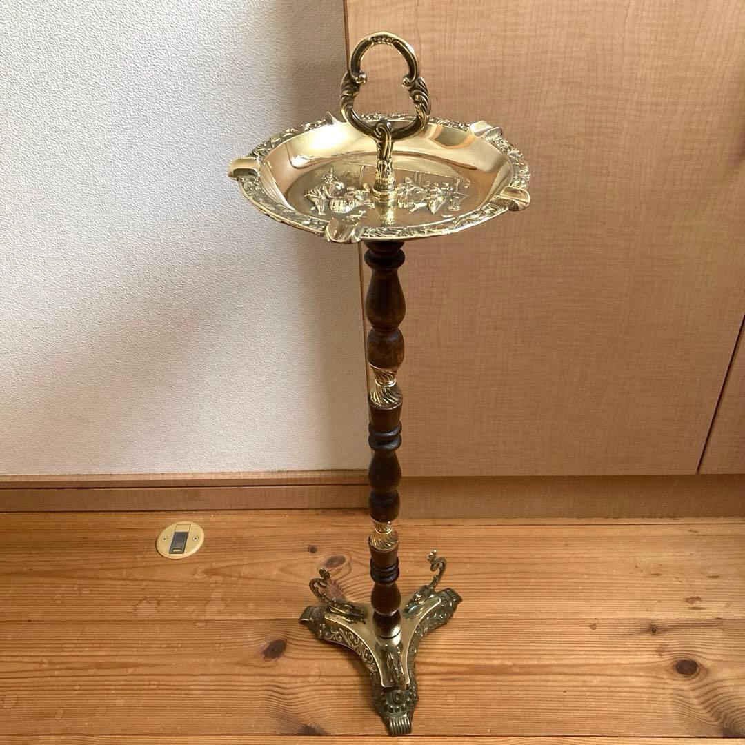 スモーカーズスタンド　アッシュトレイ 灰皿　真鍮