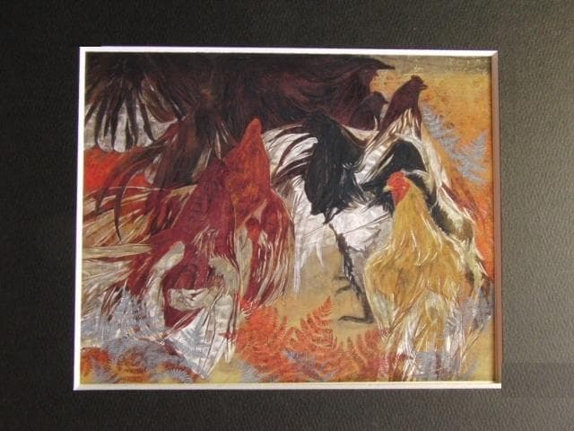 松井和弘、【’91気　I】、希少な額装用画集より、新品額装付、状態良好