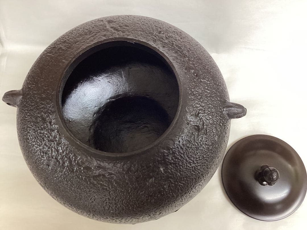 茶道具 新品 有美釜 炉用 阿弥陀堂 釜 化粧箱入