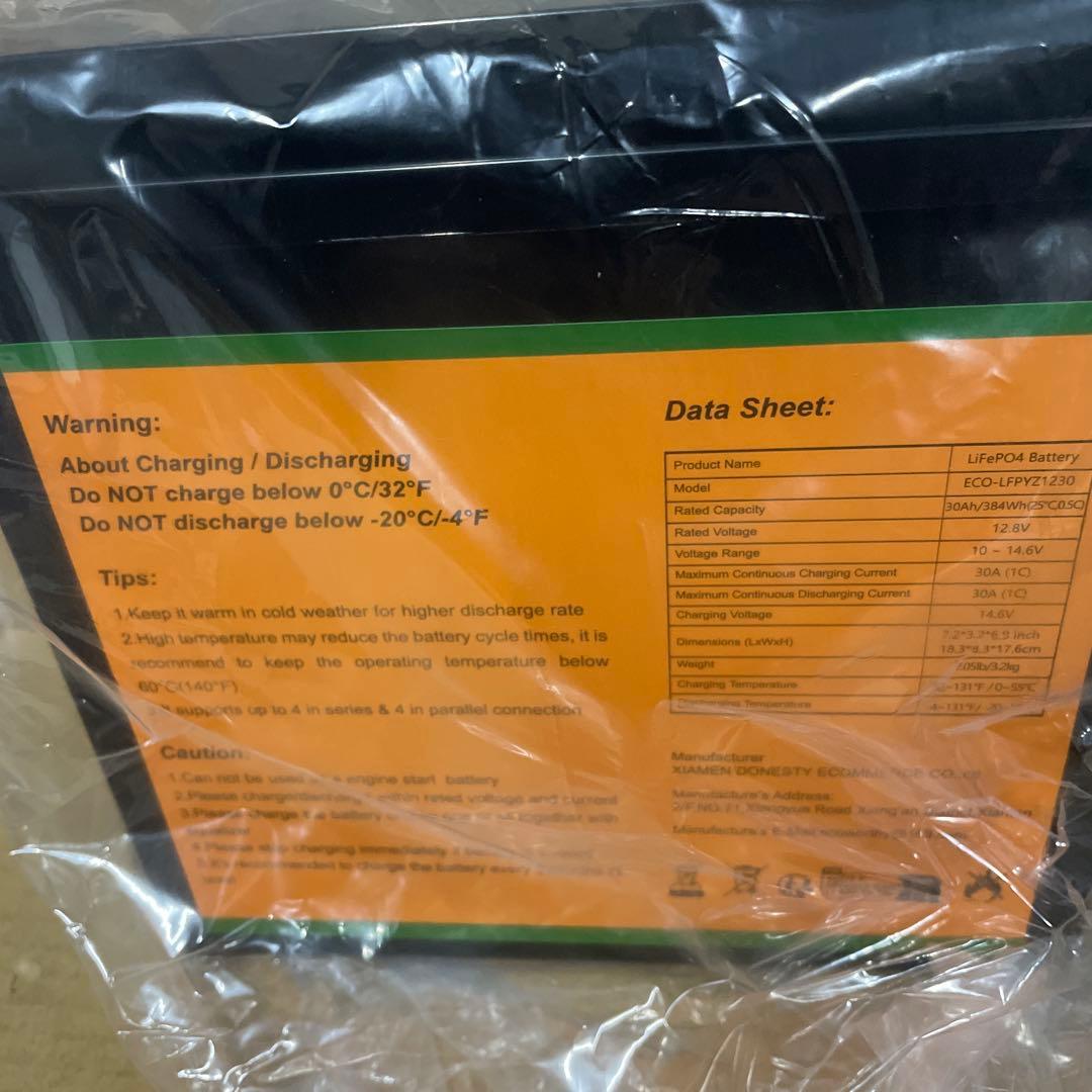 ECO-WORTHY リン酸鉄リチウム電池 12.8v 30Ah