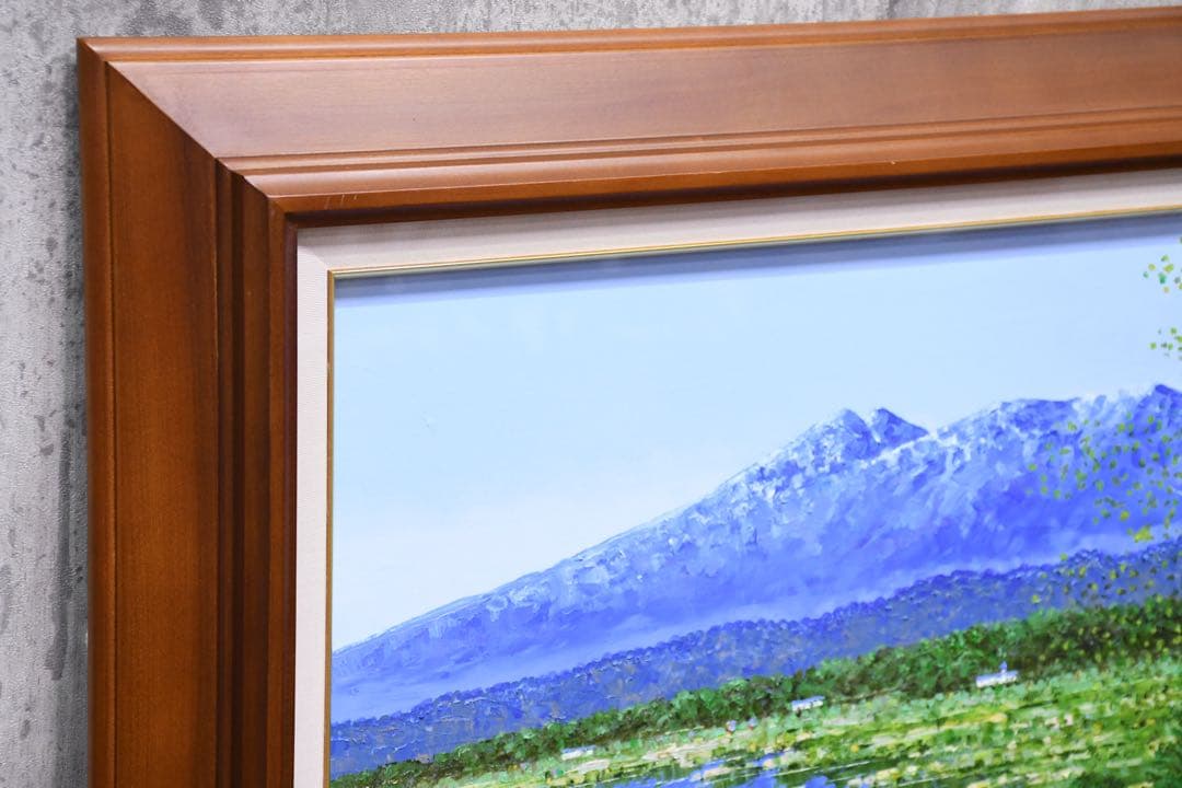 EHK88 真作保証 太田孝 信州風景 10号 油彩画 額装 肉筆 風景画