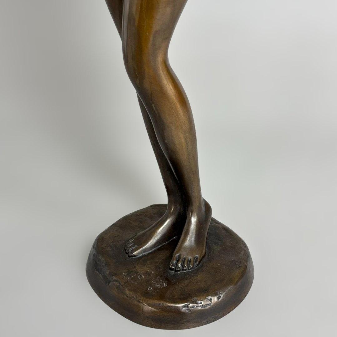 竹中正晴 ブロンズ像 女性像 裸婦 はじらい 高岡銅器 彫刻 高さ62cm 美術