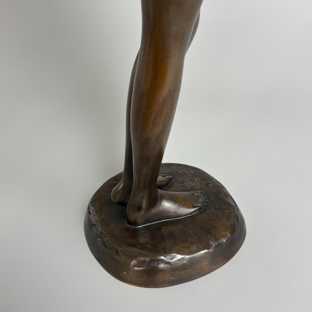 竹中正晴 ブロンズ像 女性像 裸婦 はじらい 高岡銅器 彫刻 高さ62cm 美術