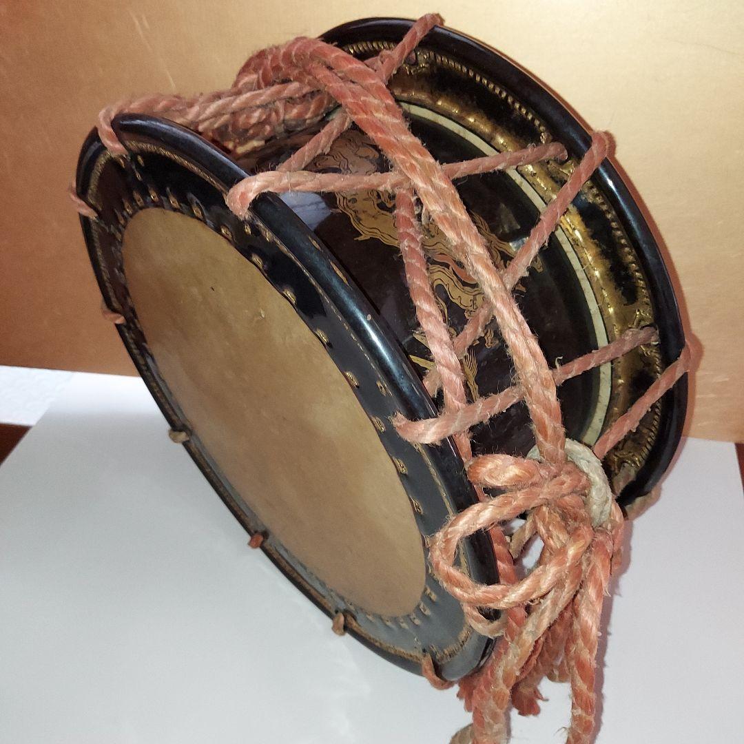 邦楽 / 締め太鼓 金蒔絵舞龍装飾 （スタンド付き）