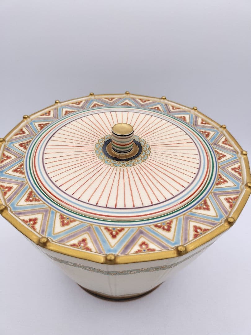 c279【新品・未使用】水指 仁清笠形 中村秋峰 木箱 茶道具