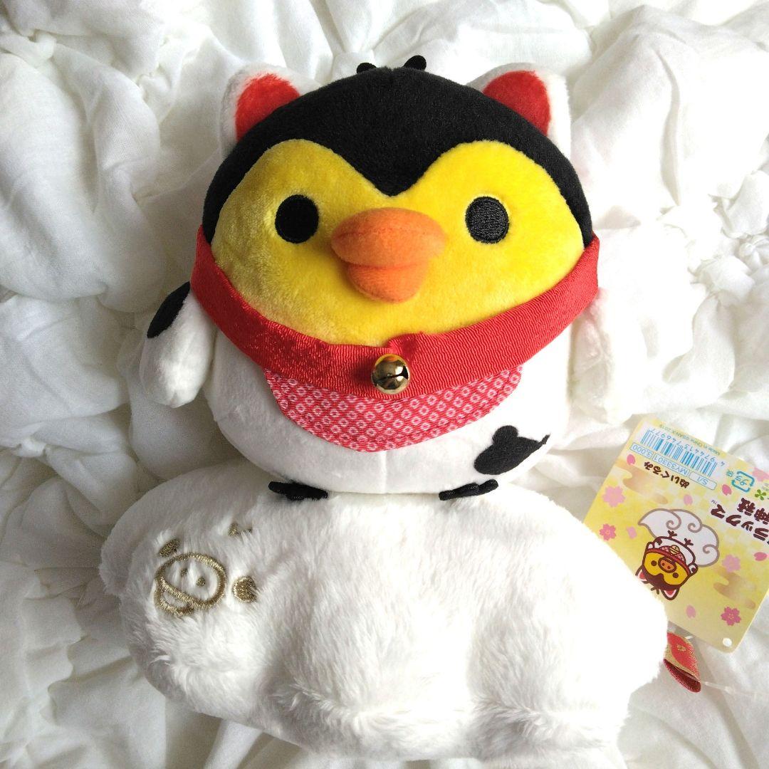 キイロイトリ　リラックマ神社　ぬいぐるみ　狛犬　雲