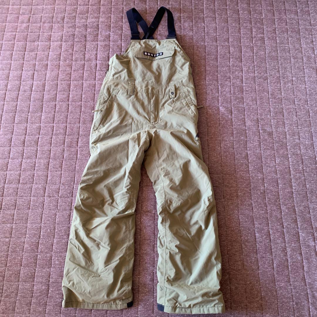 BURTON KIDS スノーボードビブパンツS 130サイズ カーキ