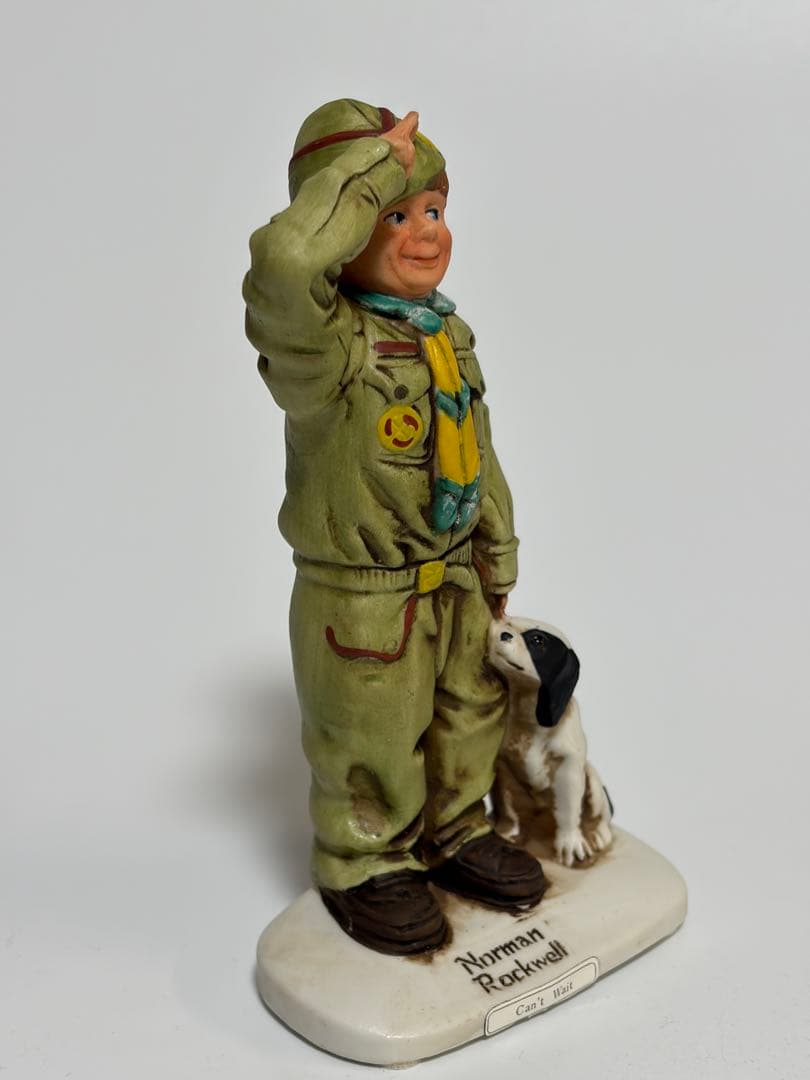 ノーマン・ロックウェル ボーイスカウト 陶器製フィギュア