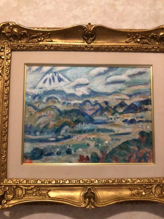 値下げ　梅原龍三郎の富士の油彩画模写