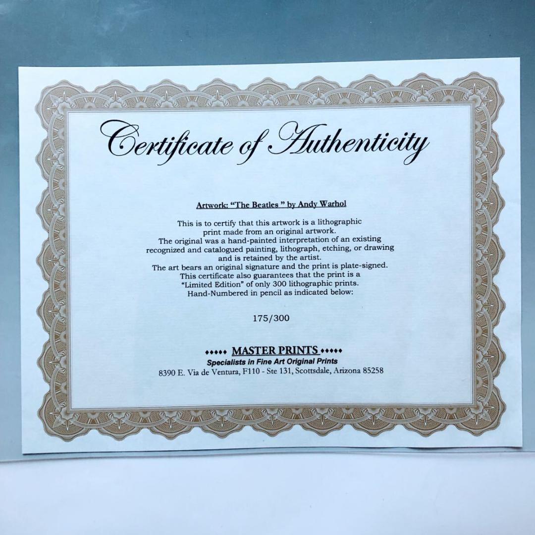 #3889 美品 アンディ ウォーホル リトグラフ ビートルズ 300枚 限定