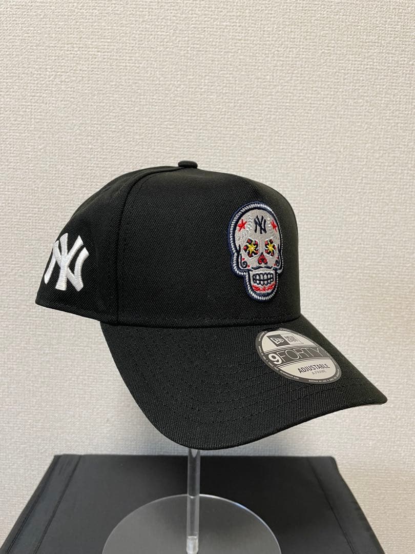 ニューエラ NEW ERA 9FORTY ヤンキース NY スカル 黒　SKUL