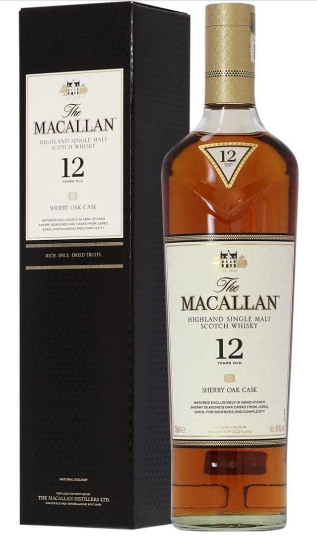 マッカラン12年シェリーオークカスク　4本セット