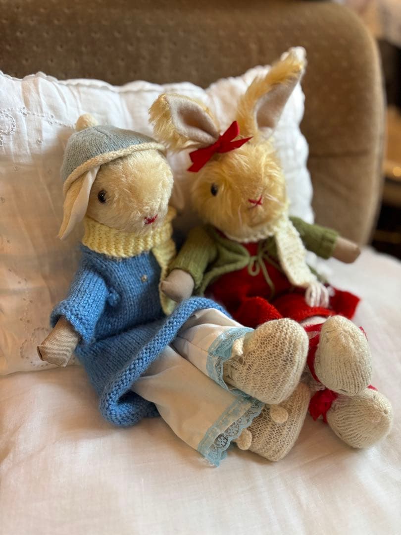 アンティークうさぎぬいぐるみ