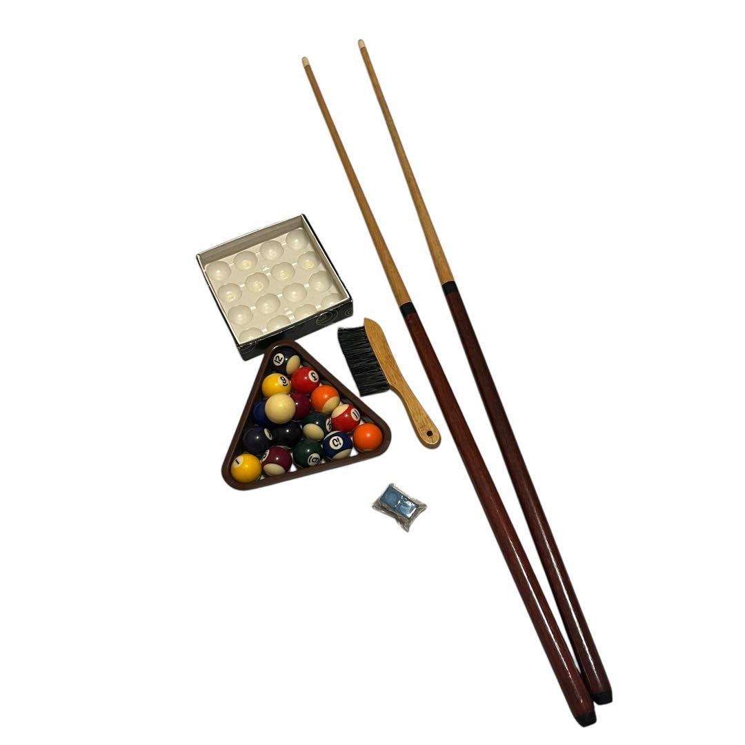 ✨【良品】ミニビリヤード台　一式　キュー2本　組み立て簡単