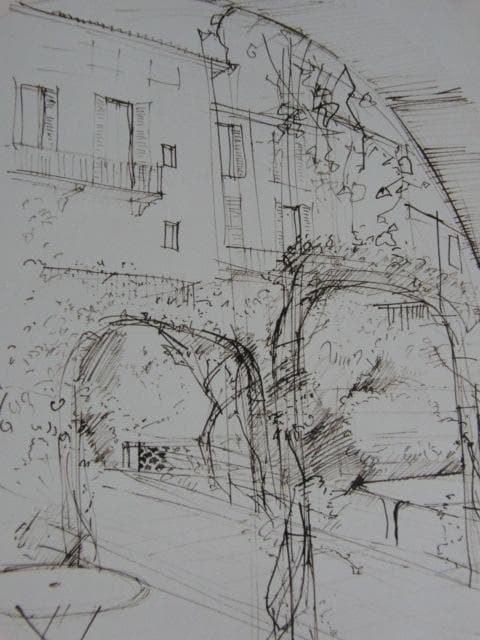 小磯良平、【バンス・ホテル・ド・プロバンス 】、希少な限定額装用画集画