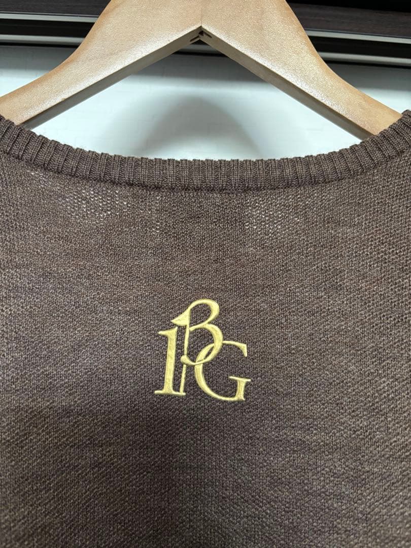 1PIU1UGUALE3 GOLF ニット　ゴルフ　セーター　ブラウン