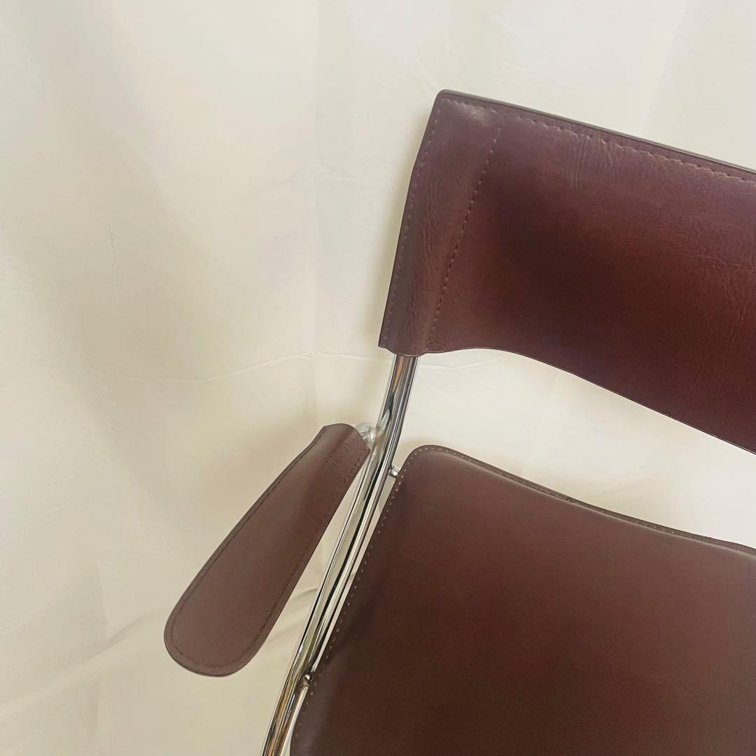 ポストモダン スチールフレーム アームチェア スペースエイジ