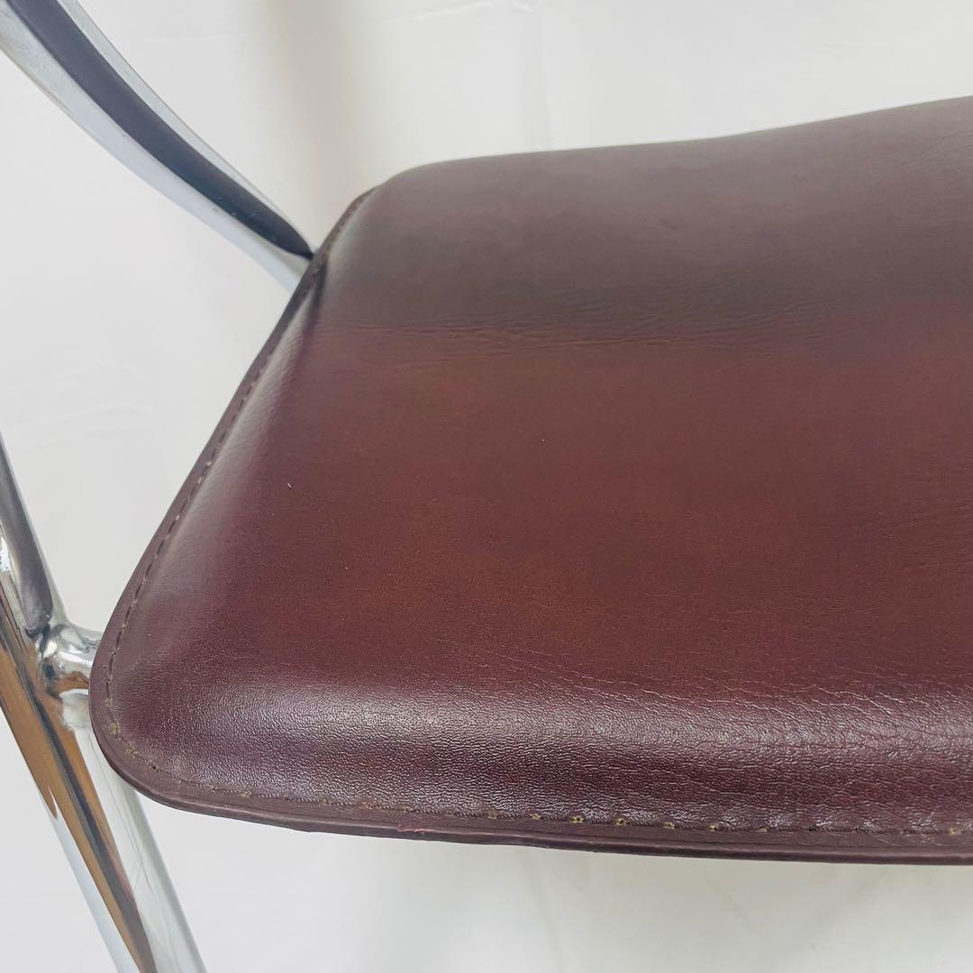 ポストモダン スチールフレーム アームチェア スペースエイジ