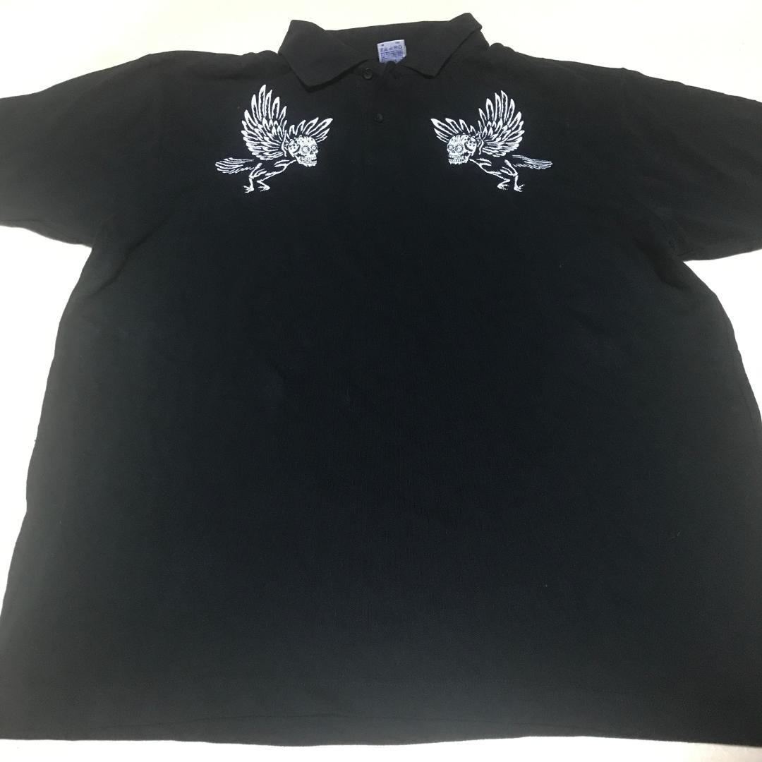 マキシマムザホルモン XXL ホルモン 未使用 ポロシャツ 豚 牛 ガイコツ