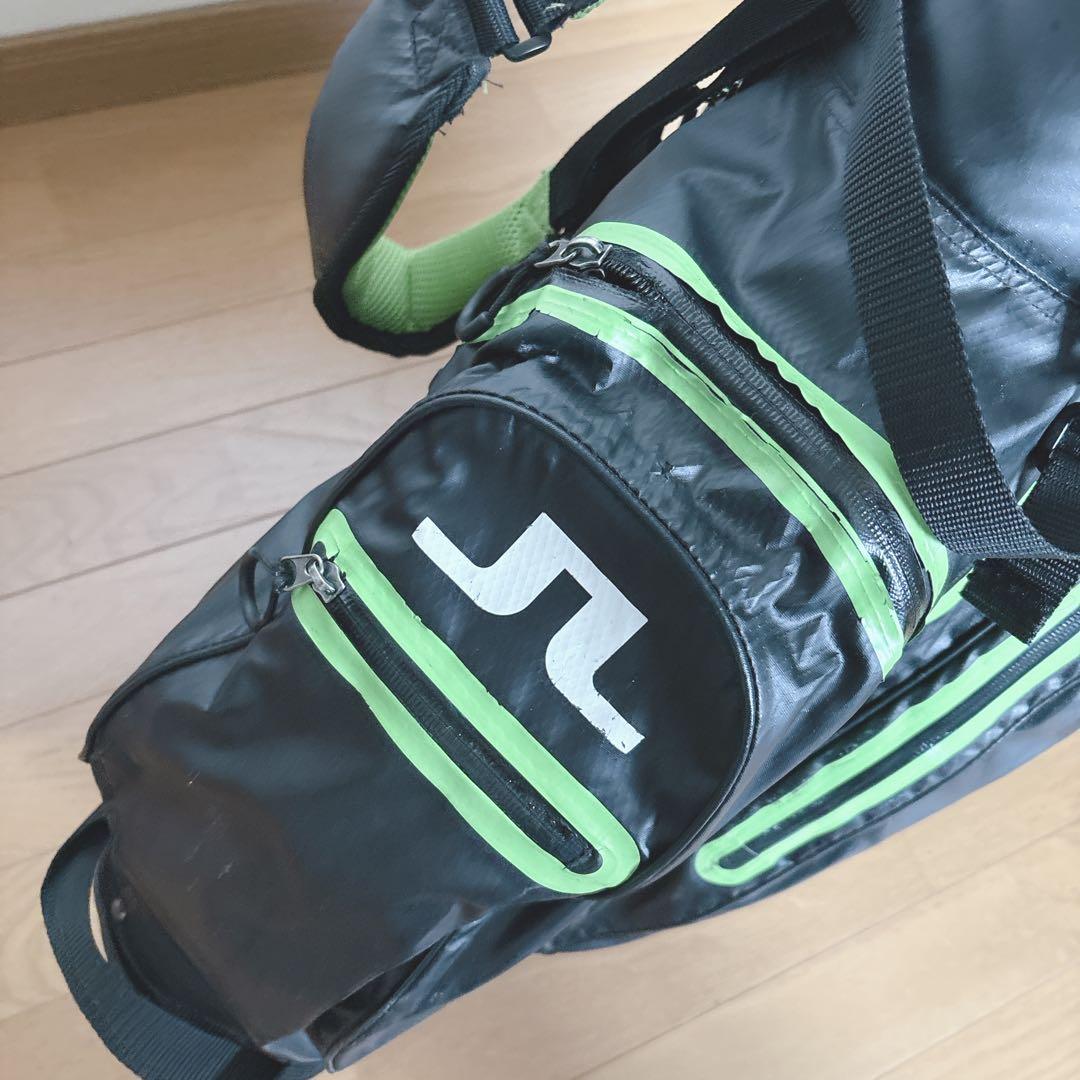 K355 J.LINDBEBRG スタンドキャディバック　グリーンブラック