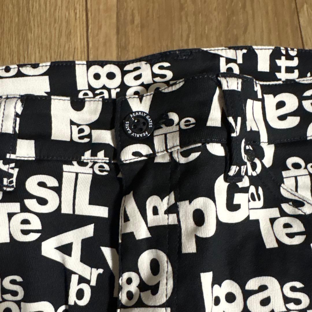 【美品】PEARLY GATES アルファベットプリントパンツ