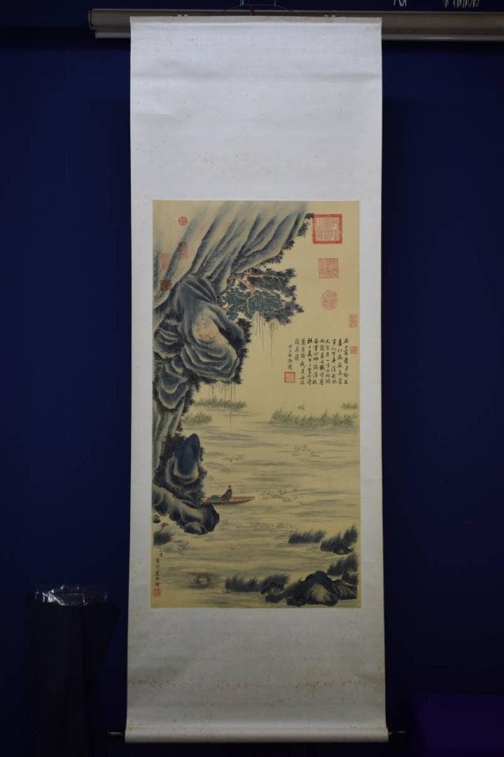 真作/董邦達敬/赤壁画賛/布袋屋掛軸HF-713