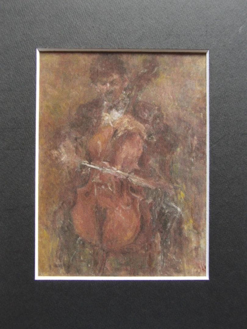 庄司栄吉、【聴音】、「希少な画集より、状態良好、新品高級額装付、送料無料」