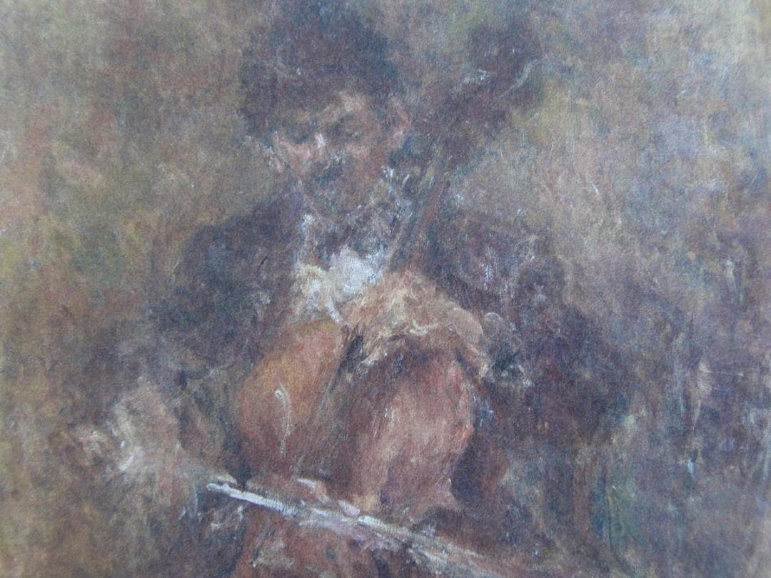 庄司栄吉、【聴音】、「希少な画集より、状態良好、新品高級額装付、送料無料」